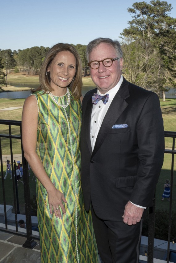 Two guests enjoying the beautiful location of the 2026 St. Mary’s Celebration of Courageous Leaders Gala  (Photo Credit: Wingate Downs)