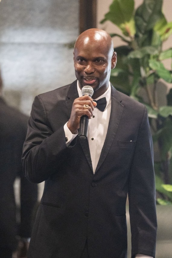 Stonish Pierce, President/Chief Executive Officer of Trinity Health Georgia, speaking at the 2026 St. Mary’s Celebration of Courageous Leaders Gala (Photo Credit: Wingate Downs)